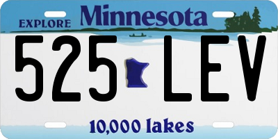 MN license plate 525LEV