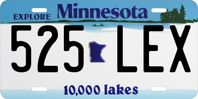MN license plate 525LEX