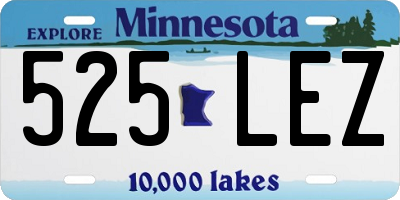MN license plate 525LEZ
