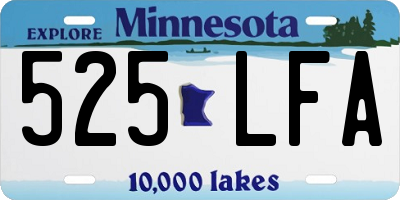 MN license plate 525LFA