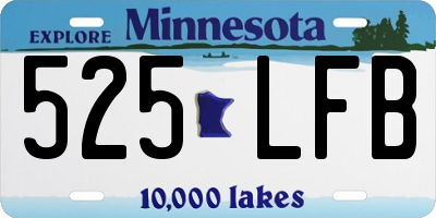 MN license plate 525LFB