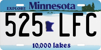 MN license plate 525LFC