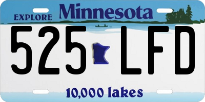 MN license plate 525LFD