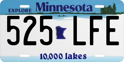 MN license plate 525LFE