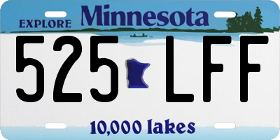MN license plate 525LFF