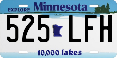 MN license plate 525LFH