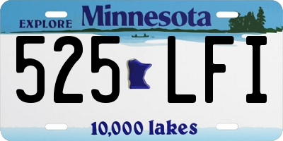 MN license plate 525LFI