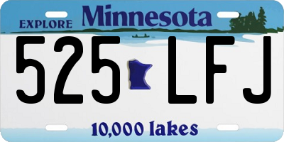 MN license plate 525LFJ