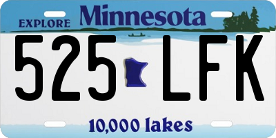 MN license plate 525LFK