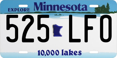 MN license plate 525LFO