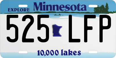 MN license plate 525LFP