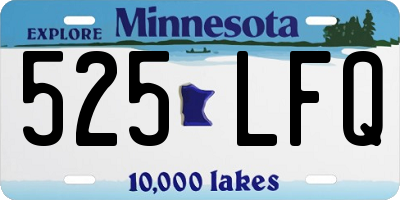 MN license plate 525LFQ