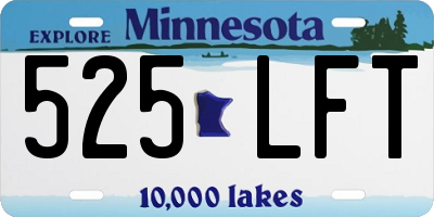 MN license plate 525LFT