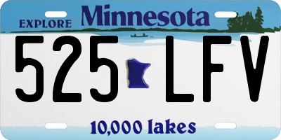 MN license plate 525LFV