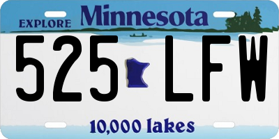 MN license plate 525LFW