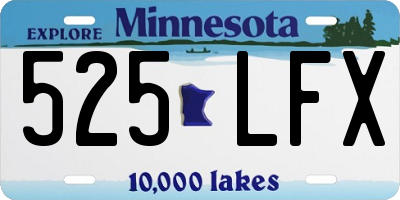 MN license plate 525LFX