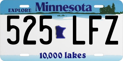 MN license plate 525LFZ