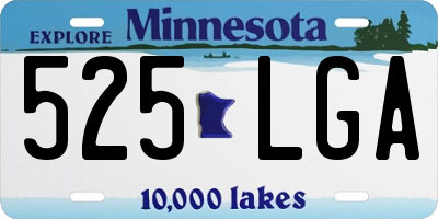 MN license plate 525LGA