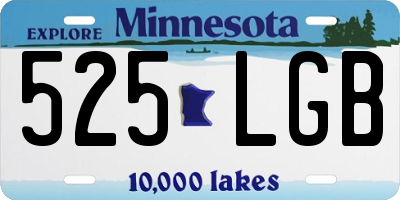 MN license plate 525LGB