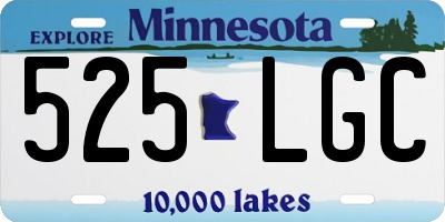 MN license plate 525LGC