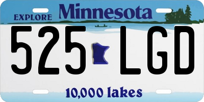 MN license plate 525LGD