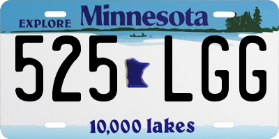MN license plate 525LGG