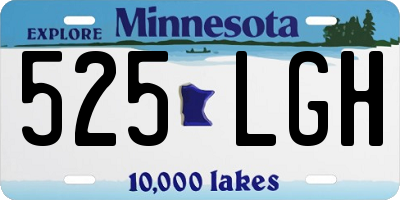 MN license plate 525LGH