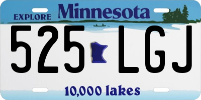 MN license plate 525LGJ