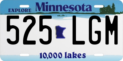 MN license plate 525LGM