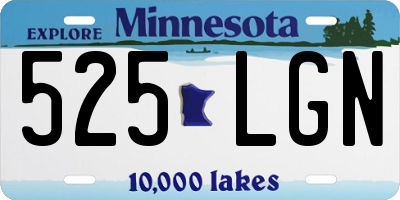 MN license plate 525LGN