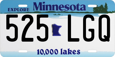 MN license plate 525LGQ