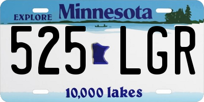 MN license plate 525LGR