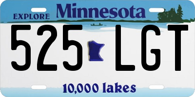MN license plate 525LGT