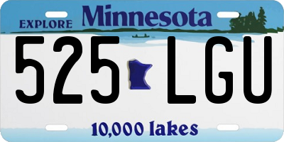 MN license plate 525LGU