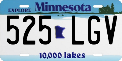 MN license plate 525LGV