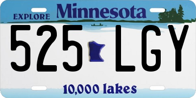 MN license plate 525LGY