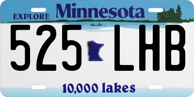 MN license plate 525LHB