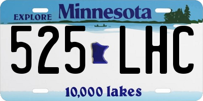 MN license plate 525LHC