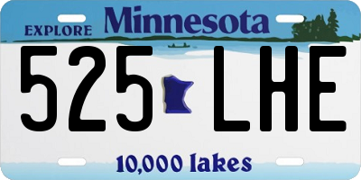 MN license plate 525LHE