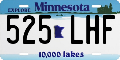 MN license plate 525LHF