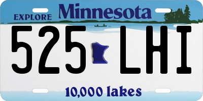 MN license plate 525LHI
