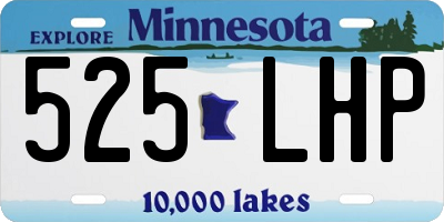 MN license plate 525LHP