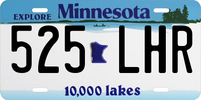 MN license plate 525LHR