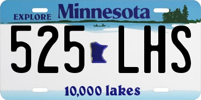 MN license plate 525LHS