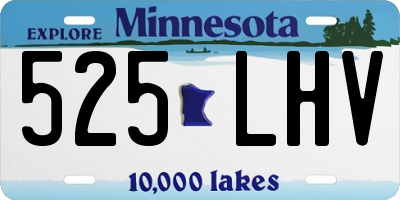 MN license plate 525LHV