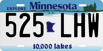 MN license plate 525LHW