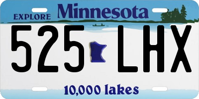 MN license plate 525LHX