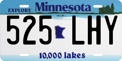 MN license plate 525LHY