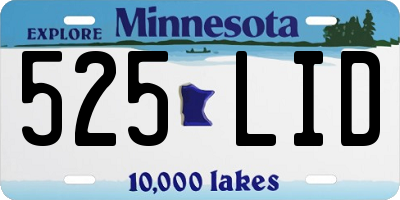 MN license plate 525LID