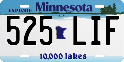MN license plate 525LIF